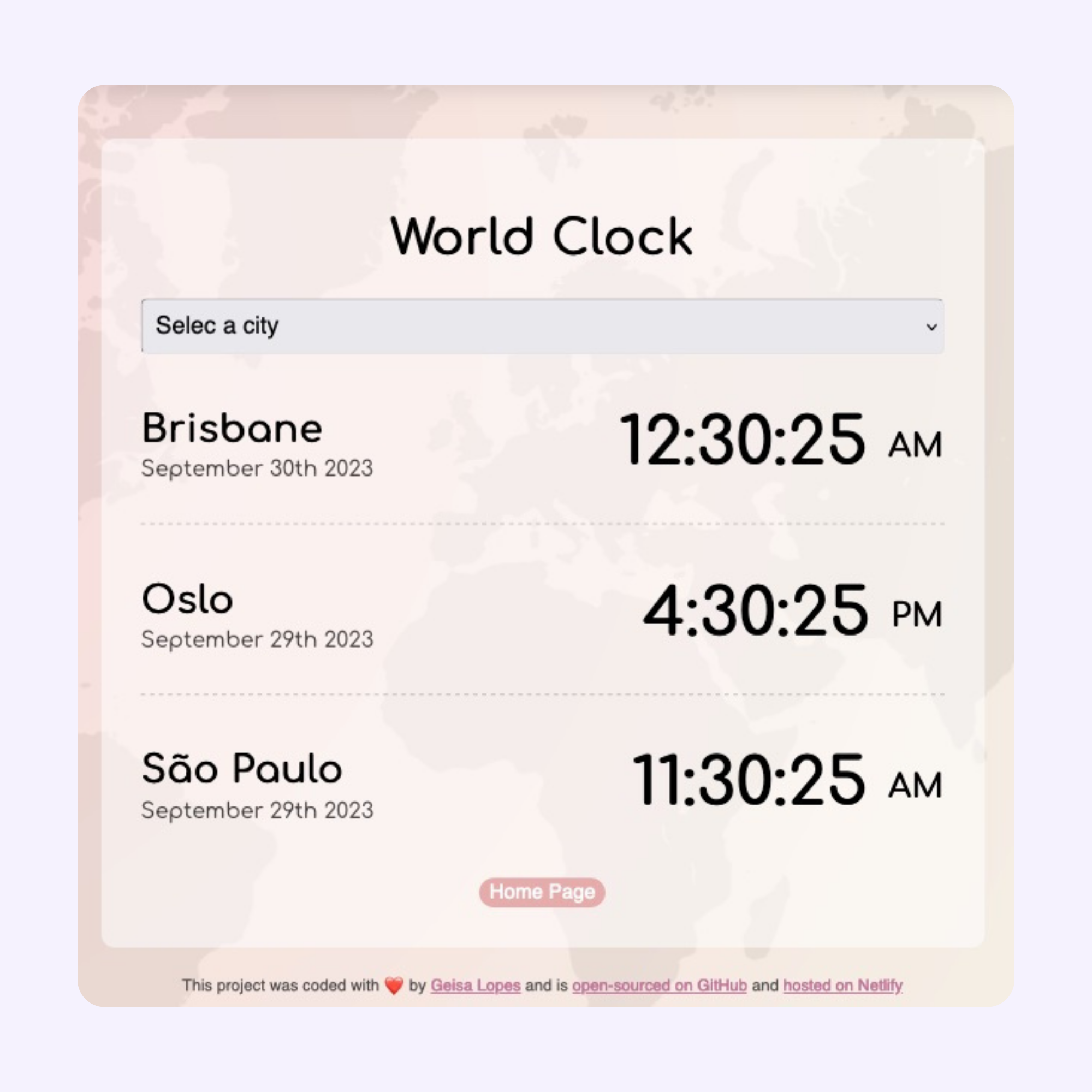 World-Clock Project